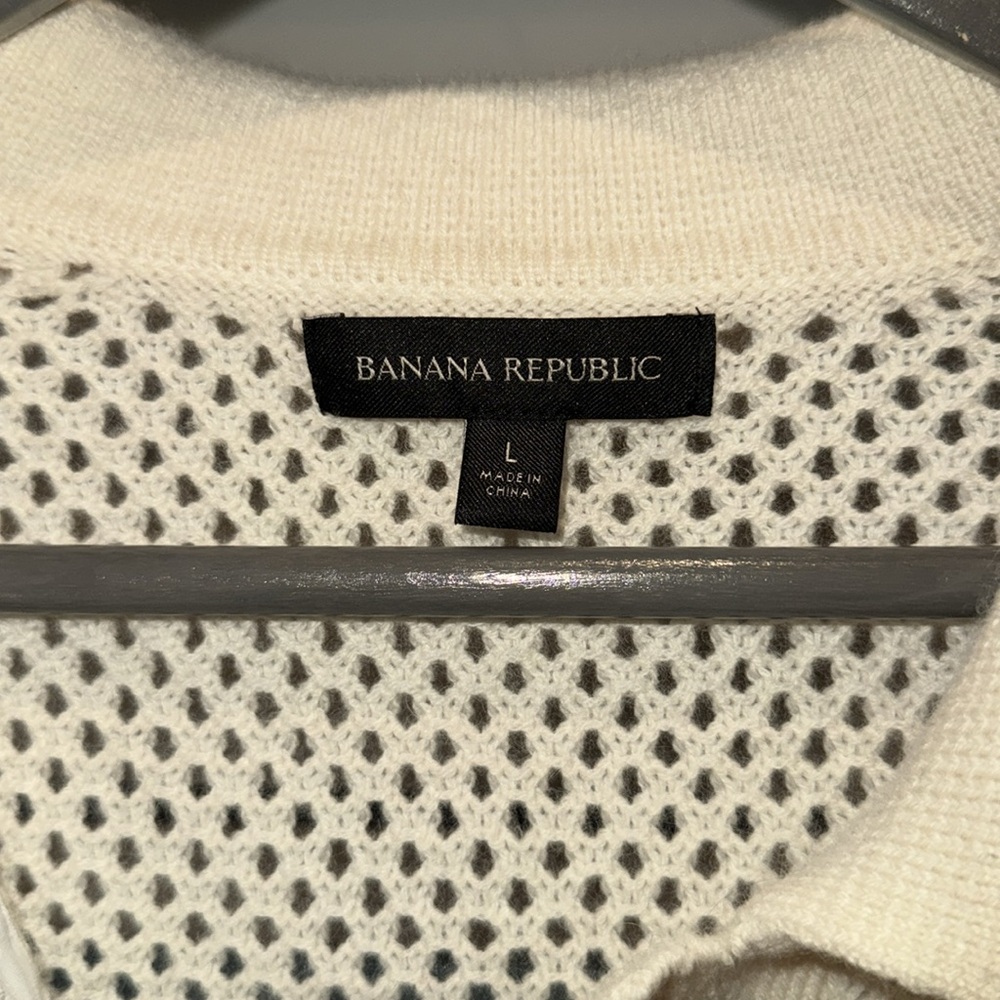 Banana Republic HERITAGE BRIA MERINO-CASHMERE JACKET size L EUC Cream - Picture 6 of 7